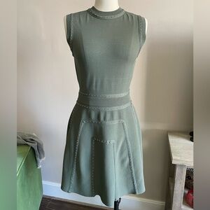 NWT Ronny Kobo Fit & Flare Dress in olive green, size Small (from Revolve)